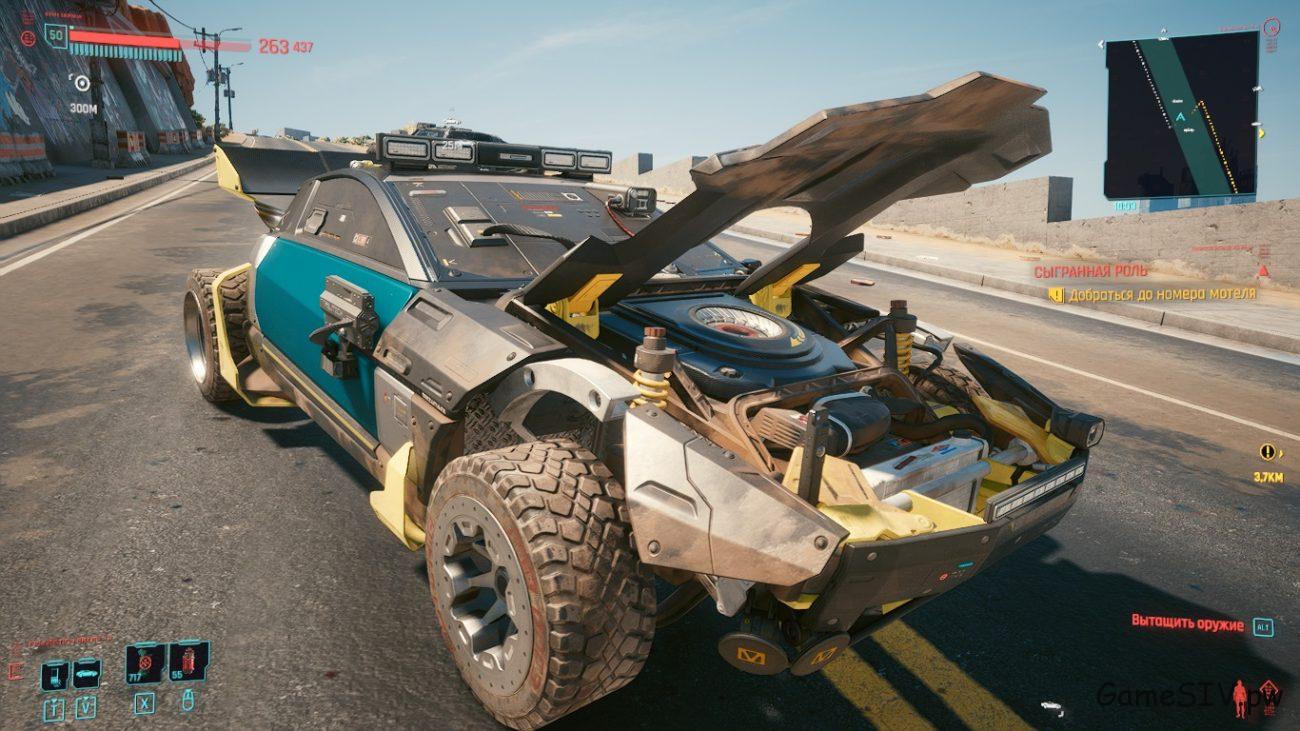 Cyberpunk 2077 - Койот с открытым капотом Cyberpunk 2077 - Койот с открытым капотом